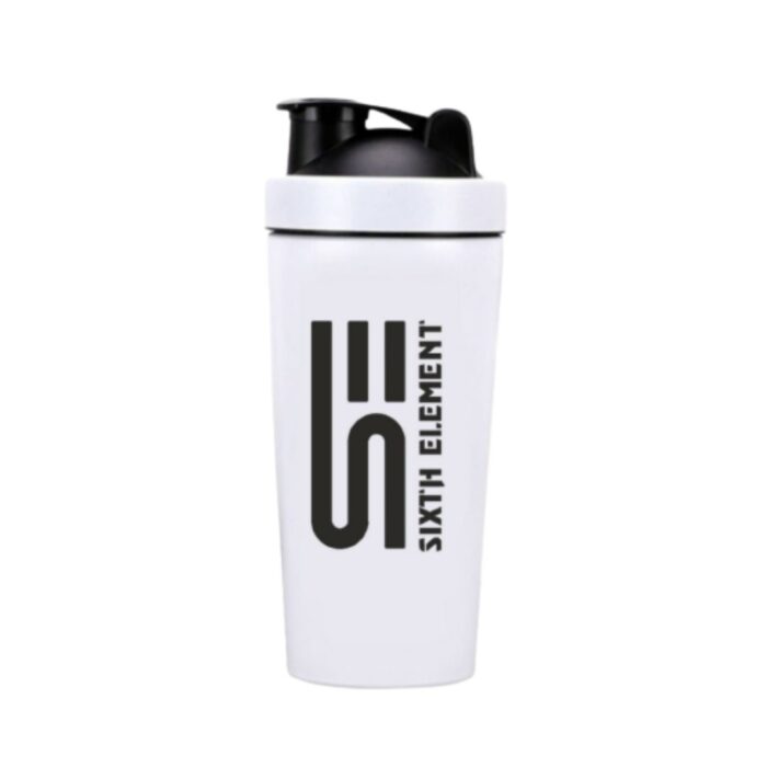 An image showcasing a shaker with sixth element logo on it