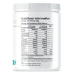 An image showcasing Storm pre workout supplement nutritional information on its jar