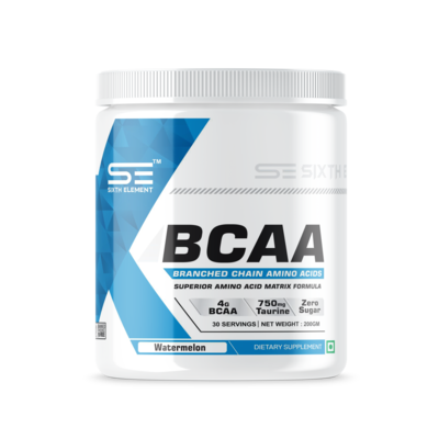 An image showcasing BCAA (branched chain amino acid) supplement jar