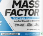 An image showcasing Mass Factor supplement jar