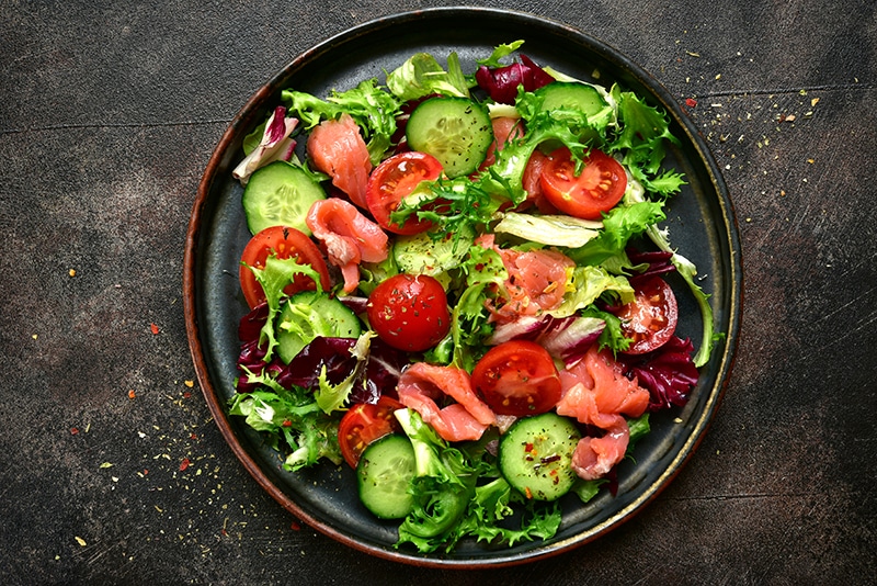 An image representing salad in a plate